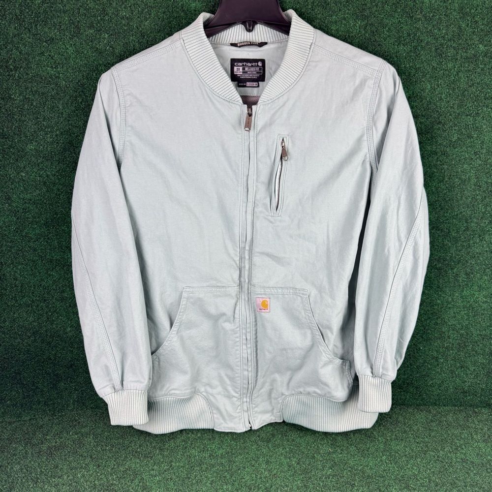 Carhartt Women’s Rugged Flex Relaxed Fit Bomber Jacket Size 2X Seafoam Green